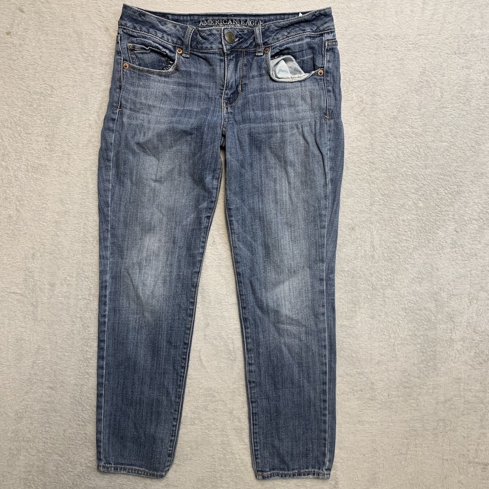 American Eagle Skinny Stretch Women's Blue Jeans Size 4 Short Jeans